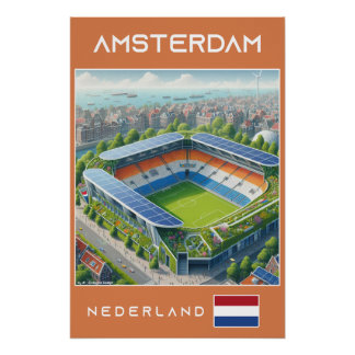 Amsterdam Stadium - Netherlands Ecological Design Perfect Poster