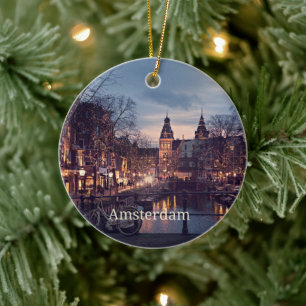 Amsterdam stadsgezicht foto keramisch ornament