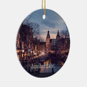 Amsterdam stadsgezicht foto keramisch ornament (Rechts)