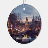 Amsterdam stadsgezicht foto keramisch ornament (Links)