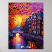 Amsterdam Stadssilhouet Poster – Nederlandse Stads (Voorkant)
