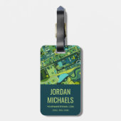 Amsterdam Stadsstructuurkaart Bagagelabel (Achterkant verticaal)