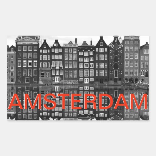 Amsterdam steden koffer sticker (Voorkant)