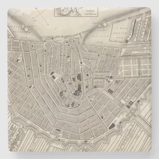 Amsterdam Stenen Onderzetter (Voorkant)