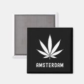 Amsterdam Stoner Pot Blad Reizen Vakantie Magneet (Voorkant / Achterkant)