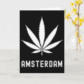 Amsterdam Stoner Pot Leaf Travel Vacation  Kaart (Gele Bloem)