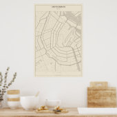 Amsterdam Straatkaart Poster (Keuken)
