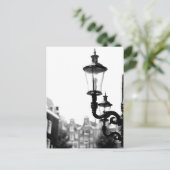 Amsterdam Street Lamps Black and White Briefkaart (Staand voorkant)