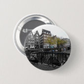 Amsterdam street ronde button 5,7 cm (Voorkant /achterkant)