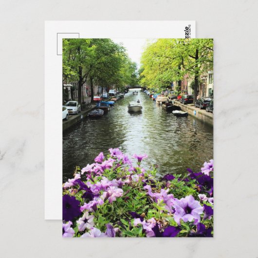 Amsterdam Summer Canal Briefkaart (Voorkant / Achterkant)
