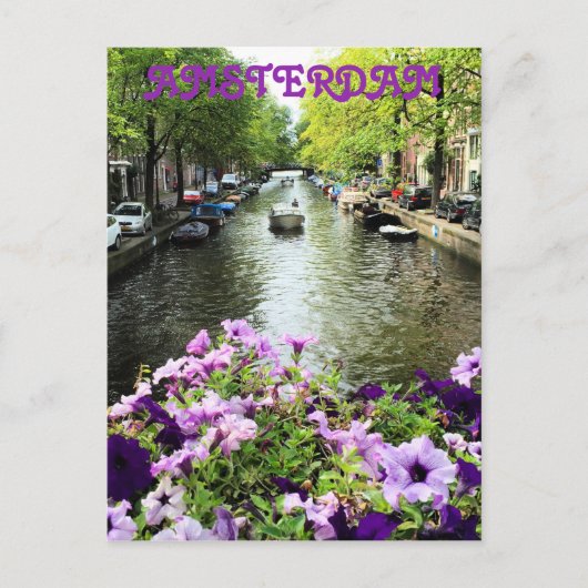 Amsterdam Summer Canal Briefkaart (Voorkant)