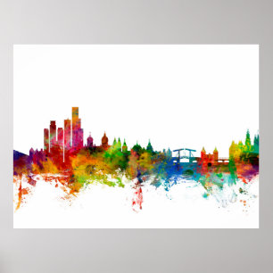 Amsterdam The Netherlands Skyline Poster