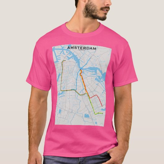 Amsterdam Transit Map T-shirt (Voorkant)