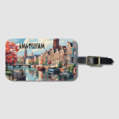 Amsterdam Travel Bagagelabel (Voorkant (horizontaal))