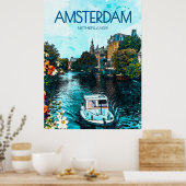 Amsterdam Travel Poster (Keuken)