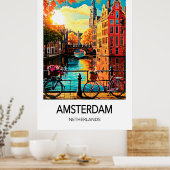 Amsterdam Travel Poster (Keuken)
