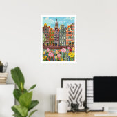 Amsterdam Travel Poster, Amsterdam Nederland Poster (Thuiskantoor)
