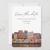 Amsterdam Trouw Bloemenmarkt Save the Date Kaart (Voorkant)