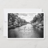 Amsterdam Trouwfoto Save the Date Kaart (Voorkant)