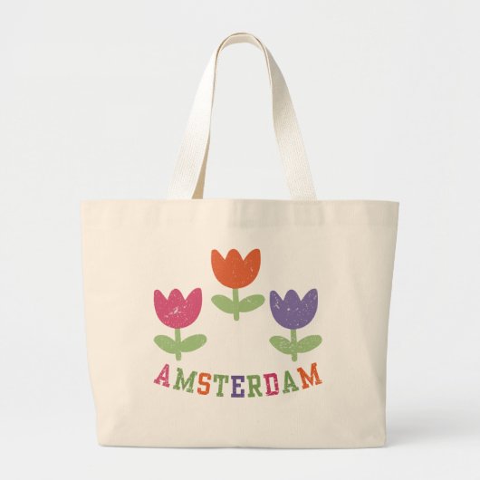Amsterdam Tulips Grote Tote Bag (Voorkant)