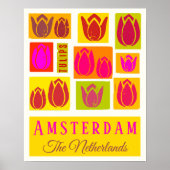 Amsterdam Tulips Nederland Poster (Voorkant)
