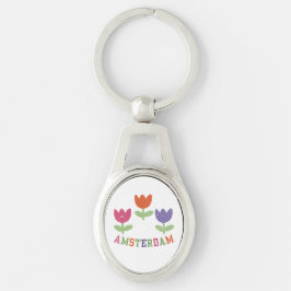 Amsterdam Tulips Sleutelhanger