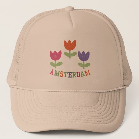 Amsterdam Tulips Trucker Pet (Voorkant)