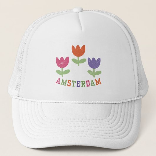 Amsterdam Tulips Trucker Pet (Voorkant)