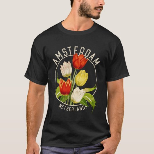 Amsterdam Tulpenfestival Nederland Bulb T-shirt (Voorkant)