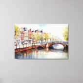 Amsterdam, Uitgerekt canvas Print (Voorkant)