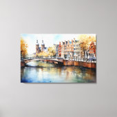 Amsterdam, Uitgerekt canvas Print (Voorkant)