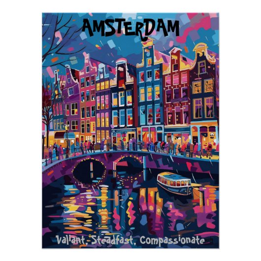 Ámsterdam: Valiente,Firme,Compasivo.Contemporaneo. Perfect Poster (Voorkant)
