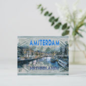 Amsterdam, van de serie Bezoek... Briefkaart (Staand voorkant)