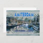 Amsterdam, van de serie Bezoek... Feestdagenkaart (Voorkant / Achterkant)
