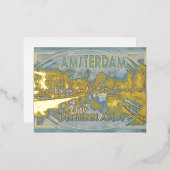 Amsterdam, van de serie Bezoek... Folie Feestdagen Briefkaart (Voorkant / Achterkant)