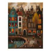 Amsterdam: Venice of the North - Whimsical Art Perfect Poster (Voorkant)