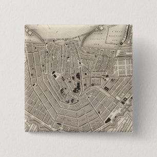 Amsterdam Vierkante Button 5,1 Cm