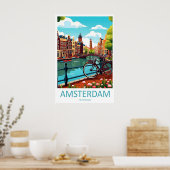 Amsterdam Vintage Nationale Ski Reisposter Park Poster (Keuken)