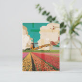 Amsterdam Vintage Reisposter Briefkaart (Staand voorkant)