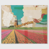Amsterdam Vintage Reisposter Cadeaupapier (Vlak)
