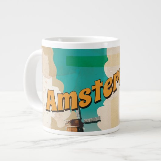 Amsterdam Vintage Reisposter Grote Koffiekop (Links)