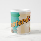 Amsterdam Vintage Reisposter Grote Koffiekop (Voorkant)