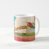 Amsterdam Vintage Reisposter Koffiemok (Voorkant rechts)