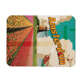Amsterdam Vintage Reisposter Magneet (Horizontaal)
