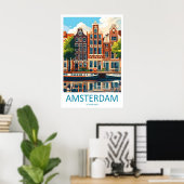 Amsterdam Vintage Reisposter Ski Nationaal Park Poster (Thuiskantoor)