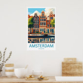 Amsterdam Vintage Reisposter Ski Nationaal Park Poster (Keuken)