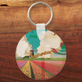 Amsterdam Vintage Reisposter Sleutelhanger (Voorkant)