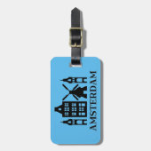 Amsterdam Vintage Sticker Bagagelabel (Voorkant verticaal)