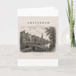 Amsterdam | Vintage Travel City Design Kaart