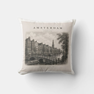 Amsterdam | Vintage Travel City Design Kussen